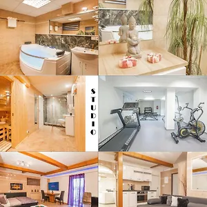 Apartment Wellness Studio! Finnish Sauna, Whirlpool, Gym & More!, Prag